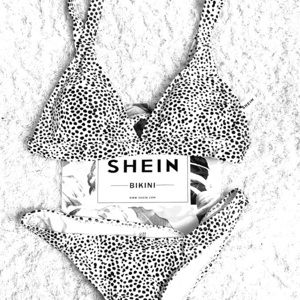 Shein Dalmatian Print Bathing Suit